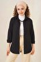 Women's Oversize Cut Basic Cotton Black Hijab Shirt