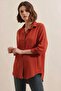 Women's Oversize Basic Cotton Tile Shirt - 2