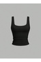 3-Piece Women's Strappy Body Crop Athlete Basic Square Neck Flexible Lycra Gathering Daily Blouse - 3