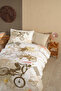 Ranforce 100% Cotton Duvet Cover Set Single Sport V1 Beige - 2