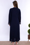 Maternity Nightgown Set with Nursing Features and Robe Effortt - Navy Blue - 4