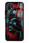 Oppo A15 Red Neon Skull Chaos Design Glossy Phone Case