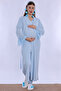 Pregnancy and Postpartum Nursing Pajama Set with Dressing Gown Effortt - Blue - 2