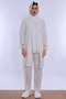 Effortt - Cream Colored Maternity Nursing Pajama Set with Comfortable Cut and Robe for Covered Women. - 3