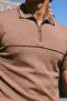 Men's Relaxed Trend Dark Brown Polo Neck T-Shirt - 5