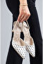 Women's Polka Dot Shoes Offering Both Elegance and Comfort, Featuring Pointed Toes and a Widening Elastic Band, Comfortable Heels.