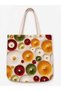 40X40 cm Digital Printed Suede Fabric Women's Shoulder Bag – Multi-Colored Daily and Beach Bag - 4