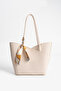Women's Cream 2-Piece Set: Scarf, Shoulder Bag and Crossbody Bag - 4