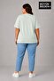 Plus Size Women's Crew Neck Slit Detailed 3Xl-6Xl Tunic T-Shirt Spr26Btsk501 - 3