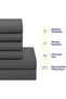 7 Piece Bed-In-A-Bag Solid Color Comforter & Sheet Set, Full, Gray - 3
