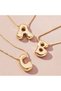 Gold Color Stainless Steel Initial Necklace for Women Girls Chunky Bubble Letter Necklace Trendy Collar Jewelry Gift (Letter P) - 4