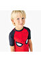 Crew Neck Short Sleeve Swim T-shirt and Shorts Set with Spider-Man Print - 5