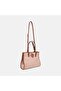 Women's Salmon Wallet Straw Shoulder Bag with Leather Detail and Accessories - 3