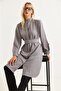Hakim Collar Belted Aerobin Tunic Gray - 3