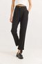Elastic Waist Layered Leg Women's Trousers Black - 4