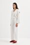 Pleated Pocketed Linen Trousers Gray - 5