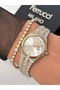Steel Cord Calendar Model 2 Year Warranty 3 Atm Waterproof Women's Wristwatch + Bracelet Gift - 6