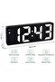 Digital Alarm Clock, Adjustable Brightness Bedroom Digital Alarm Clock, LED Alarm Clock with Temperature Display, Voice Control Electronic Desktop Clock for Bedroom, Living Room - 5
