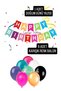 Multi-Colored Gilded Happy Birthday Sign, 9 Balloons Are a Gift! Colorful Birthday Lettering Birthday Decoration, Happy Birthday Lettering, Birthday Banner (Letter Width: 15Cm/Height: 17cm, Total Length: 190 cm) - 2