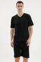 Kly 26219 Men's 100% Cotton V-Neck Half Sleeve Pocket Shorts Set - 5