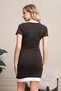 Serenity Women's V-Neck Short Sleeve Slim Fit Mini Dress - 8