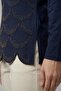 Women's Half Moon Patterned Laser Cut Embroidered Stoned Slit Lycra Mother Combed Cotton Blouse - 3