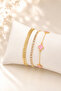 Stylish Design Zircon Stone 3-Piece Women's Bracelet Set - 3