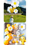 Yellow White Daisy Foil Balloon 55X60 cm 1 Piece - 6
