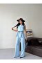 Women's Buttoned Belted Vest and Palazzo Pants Two-Piece Set - 2