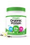Organic Plant Based Protein Powder, Vanilla Bean - Vegan, Low Net Carbs, Non Dairy, Gluten Free, Lactose Free, No Sugar Added, Soy Free, Kosher, Non-GMO, 1.02 Pound