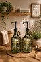 Aura 2 Li Glass Softener and Detergent Dispenser |   Decorative Glass Bottle |   Laundry Room Organizer (2Lt + 2 Lt)