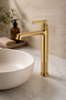 Matte Gold Retro Bowl Sink Faucet Brushed Gold Vintage Bowl Compatible Fixture Brass Material - 4
