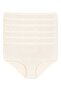 Lycra Non-Marking Bato Women's High Waist Panties Ecru 6-Pack - 2