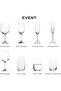 Event Water Glasses Set 465 ml/Set of 6 Dishwasher Safe Crystal Glass - 7