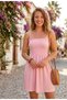 Women's Strappy Chest Gipe Elastic Mini Dress - 4