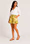Yellow Tie-Dye Patterned — Elastic Waist — Pockets — Summer Comfortable Women's Shorts — Suitable for Daily and Vacation Use - 3