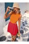 Women's Strappy Crew Neck Side Open Mini Aerobin Dress - 3