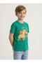 Cotton Vegan Lion Lunch Printed Short Sleeve T-shirt - 3