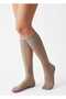 Nefti Gray Matte 20 Den Pantyhose Socks with Non-Slip Elastic and Anti-Run Knee-Length Socks