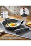 LIFE SMILE Cookware Set - Pots and Pans set Granite Non Stick Coating 100% PFOA FREE, Induction Base Cooking Set with Removable Silicone Handles - Oven Safe (Blue, 29 Pieces) - 3