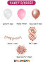 -8- Age Rose Gold Happy Birthday Banner Themed Balloon Bundle 15 Pieces - 2