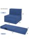 4-in-1 Folding Sofa Bed, Convertible Armchair Bed with Pillows, Fine Velvet Folding Sofa, Armchair for Living Room, Guest Room and Apartment - 5