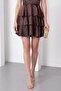 Women's Brown Degaje Collar Backless Mini Satin Evening Dress - 4