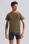 Egyptian Modal by Tencel Hercules Slim Fit Crew Neck Undershirt / T-Shirt Dark Khaki - 2