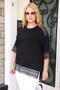 Plus Size Lace Blouse with Sleeves and Skirt - 4