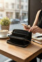 Women's Double Zipper Wallet Medium Size Minimal Design Women's Wallet with Card Holder Compartment - 2