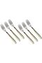 Table Fork Set 6 Pcs Food Grade Stainless Steel Mirror Polish Gold Cutlery Set for Home Kitchen GF8021