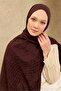شال قطني من نايا بنمط حجري بلون بني حار - 4