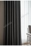 Modern Series Plain Pleated Velvet Textured Background Curtain Anthracite - 3