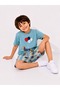 Boys' Summer Sports Stylish T-Shirt with Dog Detail and Shorts Set for Ages 3-10 - 5